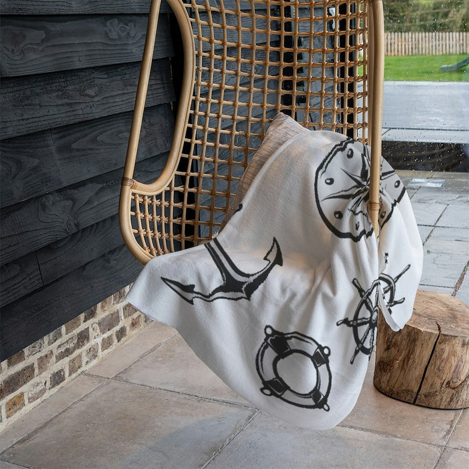 image 1 of Nautical Icons (Blanket)