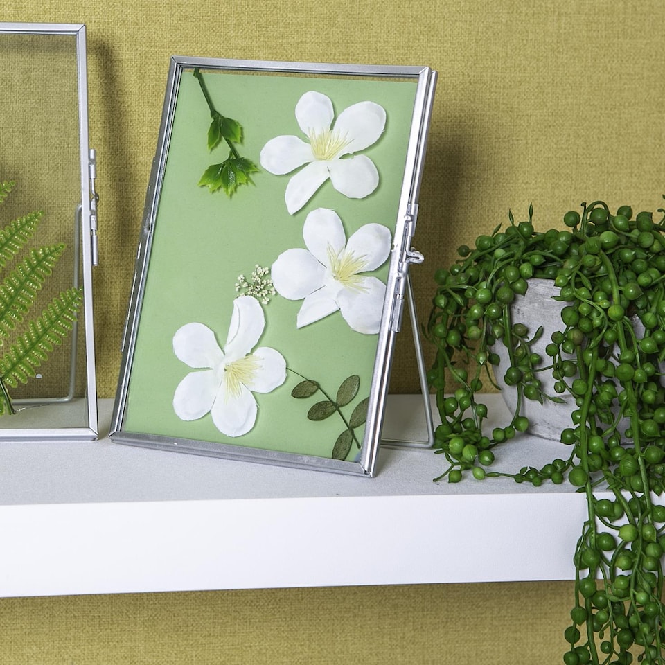 image 1 of Nicola Spring Standing Metal Photo Frame - 5" x 7" - Silver