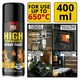 image 1 of Matt Black High Temp 650°C Spray Paint 400ml for Stoves BBQ Firepits Engines Black