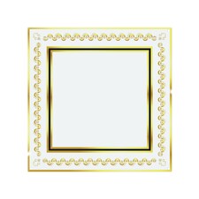 Ancient Egyptian Gold Border Splash Back | White