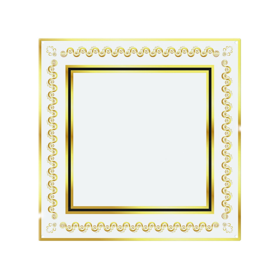 image 1 of Ancient Egyptian Gold Border Splash Back | White