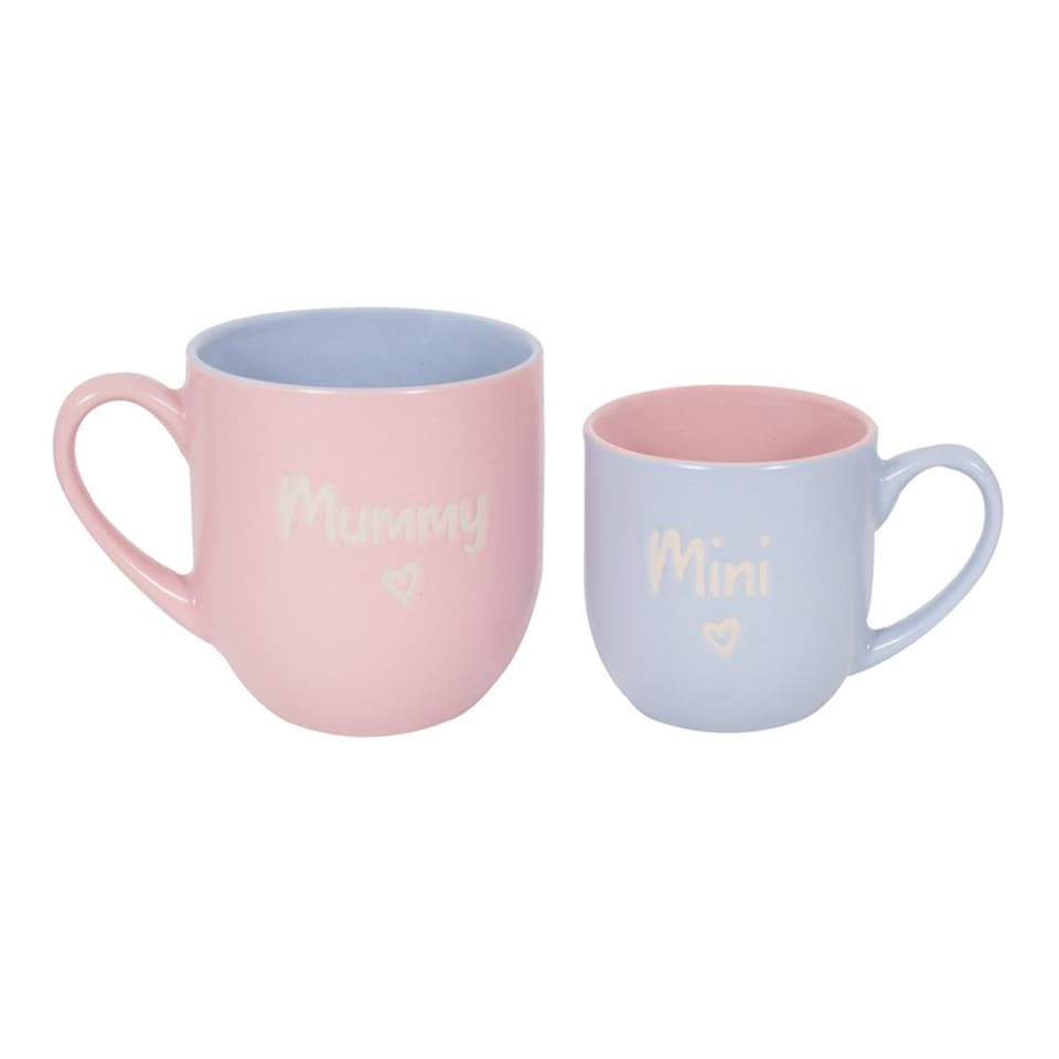image 1 of Mummy & Mini Mug Gift Set Child Toddler New Mother Baby Shower Tea Coffee Cup