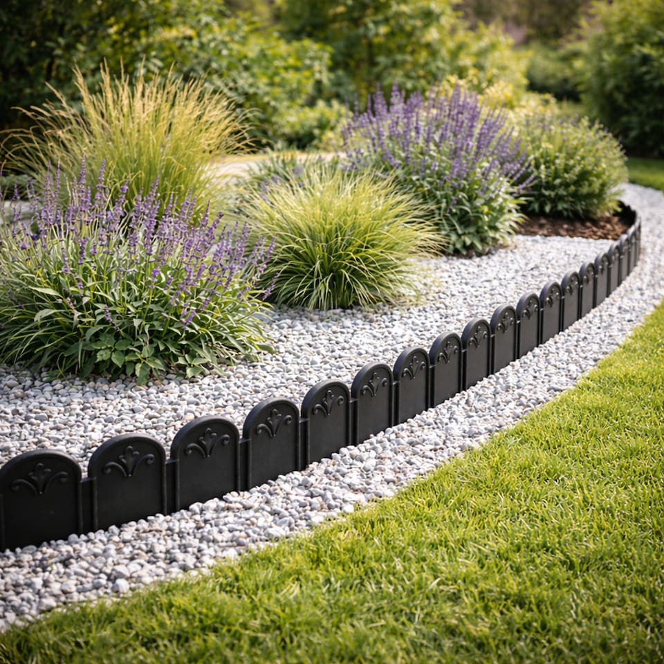 image 1 of GardenSkill Lawn Edging Roll - Spiked Flexible Garden Border for Grass Flower Beds Paths - 10m Long