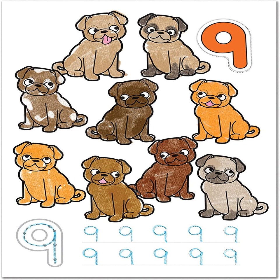image 1 of Orchard Toys 1-20 Sticker Colouring Book