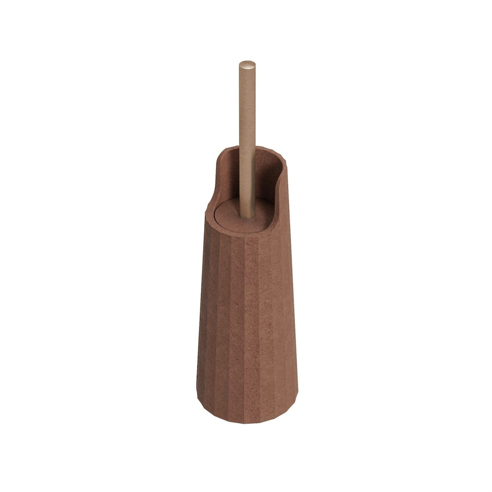 image 1 of Cosmic Free Standing Toilet Brush Holder with Durable Plastic for Bathroom, Red