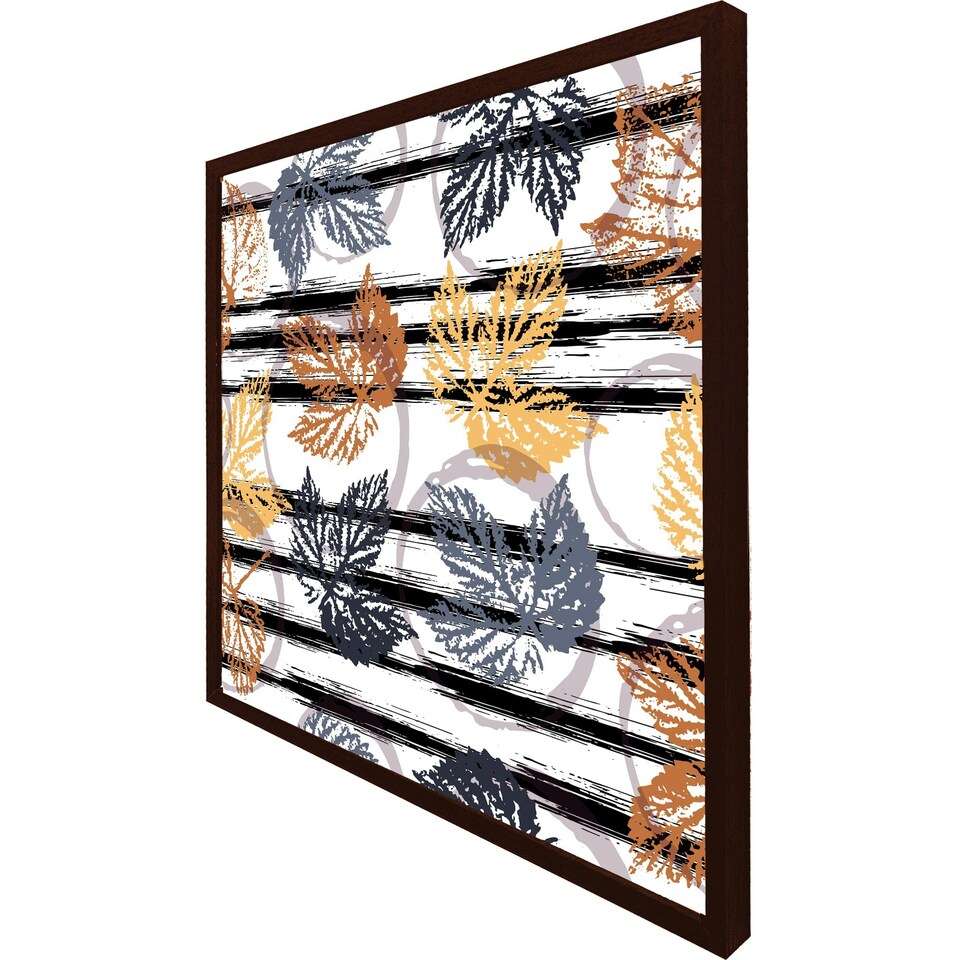 image 1 of Cute autumn leaves (Picutre Frame) Black | S