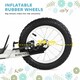 image 8 of HOMCOM Kids Stunt Scooter with 12" Rubber Tyres, Adjustable Handlebar, White