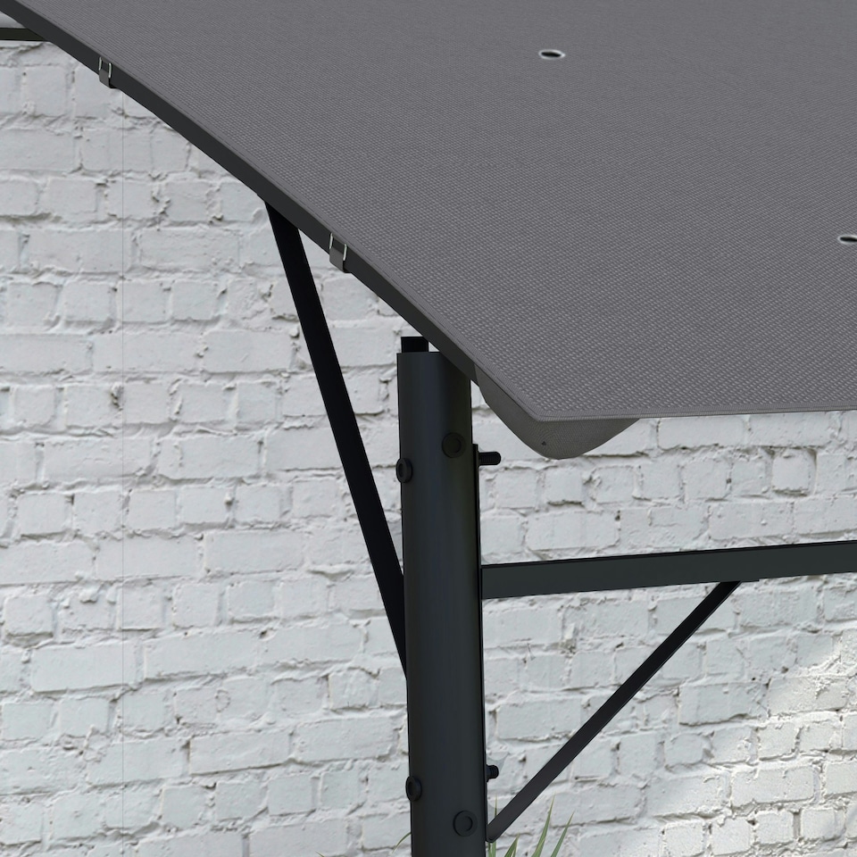image 1 of Outsunny 3 x 4m Metal Pergola, Outdoor Gazebo UV-Resistant, Grey