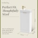 image 5 of White 400mm Floor Standing Vanity Unit with Black Handle | White | Satin White | 1
