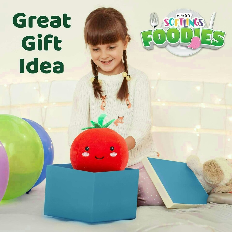 image 1 of Tomato Soft Toy Food Themed Cute Plush Cuddly Soft Fluffy 27cm Multi-Coloured