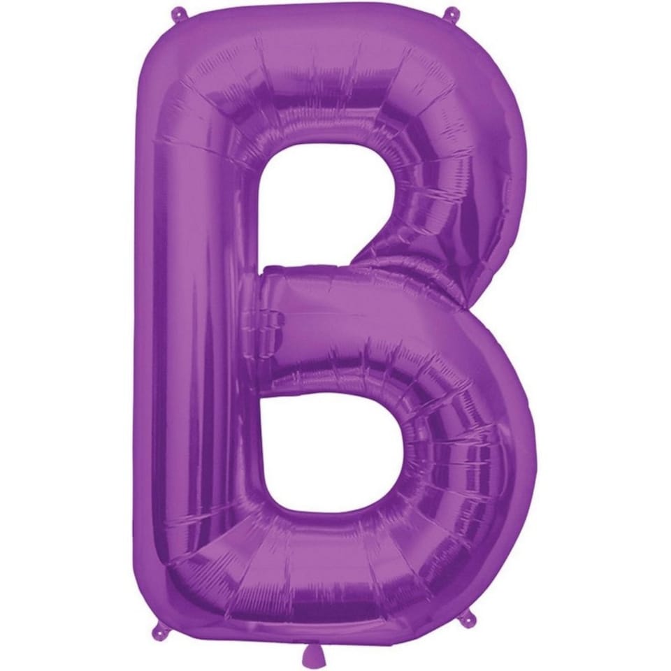 NorthStar B Letter Foil Balloon - Purple - One Size