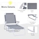 image 3 of Outsunny Folding Sun Lounger Garden Reclining Lounge Chair 4Level Backrest