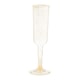 image 3 of Gold Glitter Plastic Champagne Glasses - Pack of 4