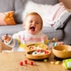 image 6 of Tiny Dining 4pc Penguin Bamboo Suction Baby Feeding Set - Pastel Pink
