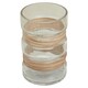 image 2 of Interiors by Premier Small Glass Vase, Coastal and Textured Glass Vase, Clear Glass and Natural Cane Rustic Vase, Clear Vase Clear