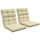 image 9 of Outsunny 2pc Outdoor Seat Cushion with Backrest, Ties, for Garden, Beige 
