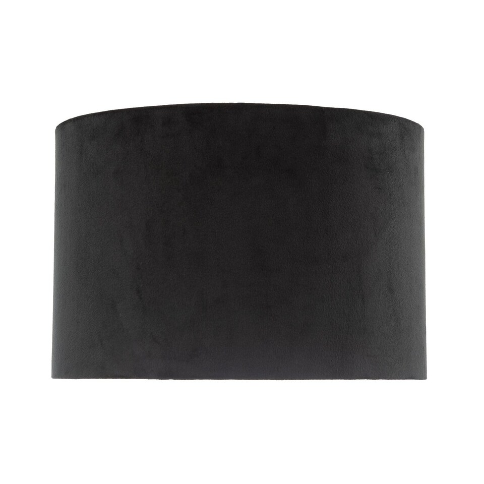 image 1 of Black Velvet Lamp Shade with Inner Leopard Print Satin Shimmer Lining | Black | Black | 1