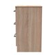 image 3 of Cornwall 3 Drawer Bedside Cabinet in Bardolino Oak (Ready Assembled) | Brown | Bardolino Oak