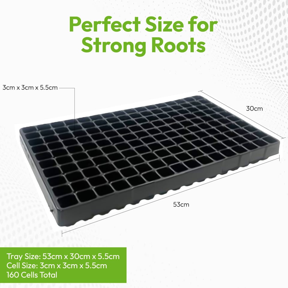 image 1 of 160 Cell Root Trainer Tree Trays Deep Propagation Trays Pack of 9