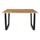 image 2 of Texas Rectangular Dining Table with Metal Legs and 6 Corona Dining Chairs - Black/Antique Waxed Pine Brown