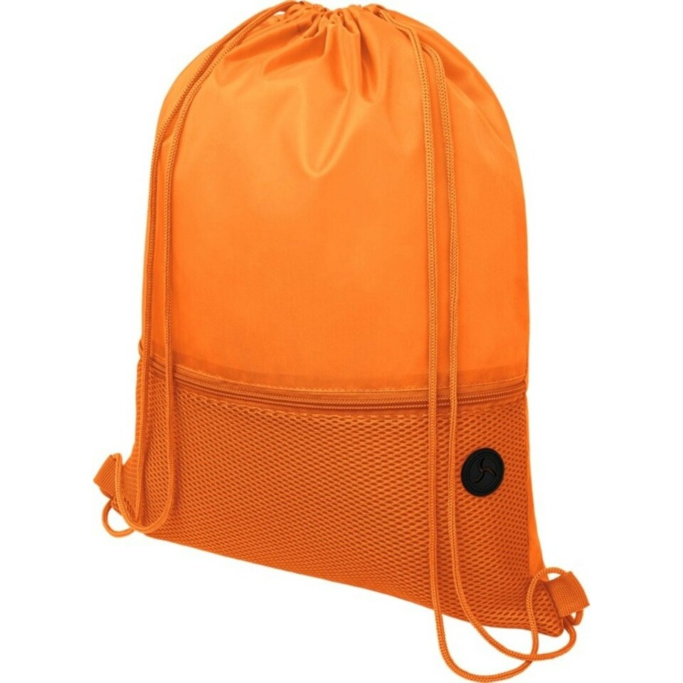 image 1 of Bullet Oriole Mesh Drawstring Bag - Orange - One Size Orange | One Size