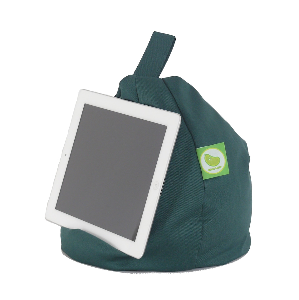 image 1 of Bean Lazy Waterproof Forest Green Tablet eReader and Book Mini Bean Bag