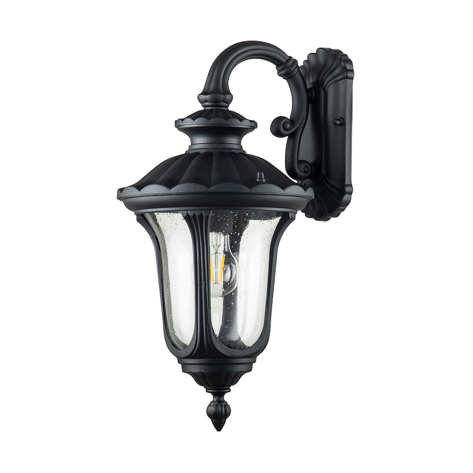 image 1 of Chicago Outdoor Wall Lantern Textured Black, IP44