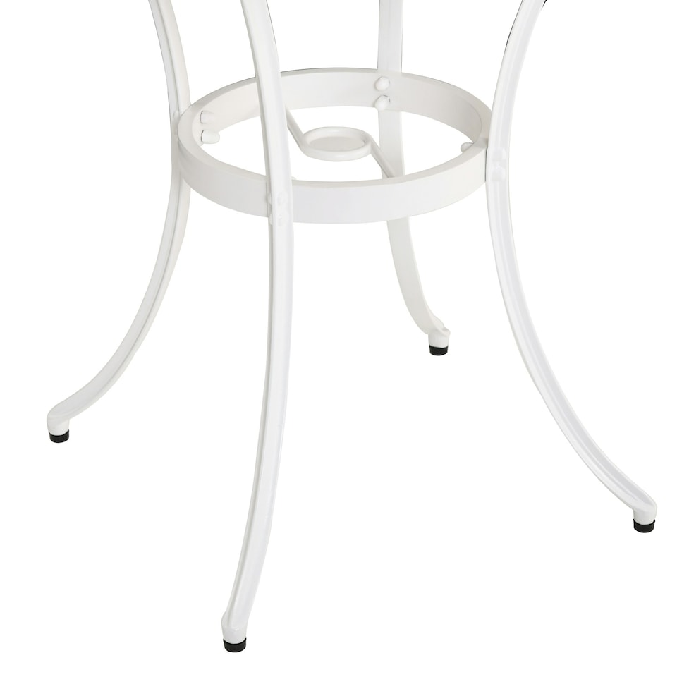 image 1 of Outsunny 3PCs Garden Bistro Set Cast Aluminium Round Table with 2 Chairs White