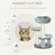 image 2 of PawHut 65cm Cat Tower, Small Cat Condo with Sisal Posts, Rope, Perches Grey