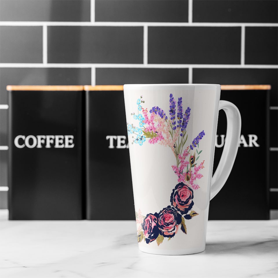 image 1 of Beautiful Reath Latte Mug