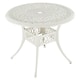 image 1 of Living and Home Vintage Round Cast Aluminum Garden Table - White | White