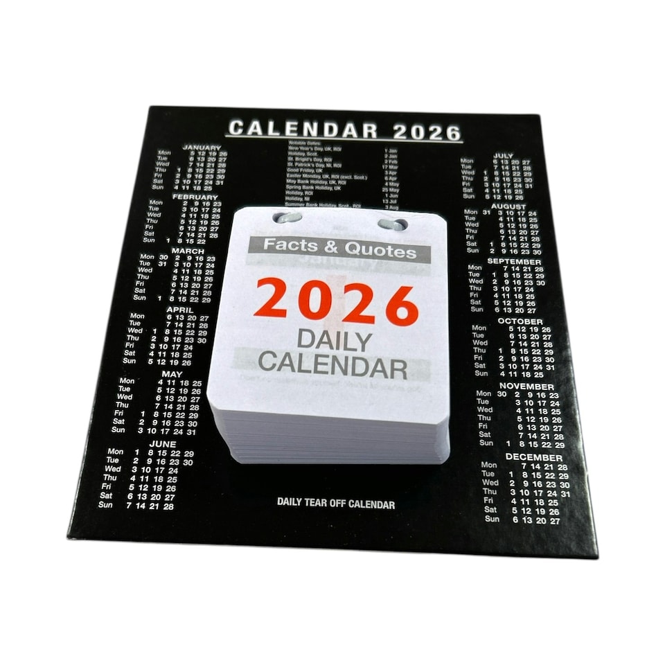 image 1 of Janrax 2026 Daily Tear Off Desk Calendar