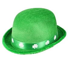 Adult Bowler Hat with Shamrock Band St. Patrick's Day Fancy Dress