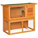 image 1 of Pawhut 90cm 2 Tiers Rabbit Hutch Wooden Pet Cage Run Vintage Bunny House