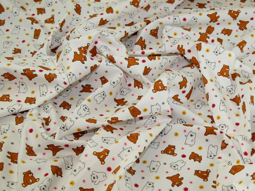 White 100% Cotton Poplin Fabric for Dressmaking, Quilting, 110cm / 43" Wide - per metre