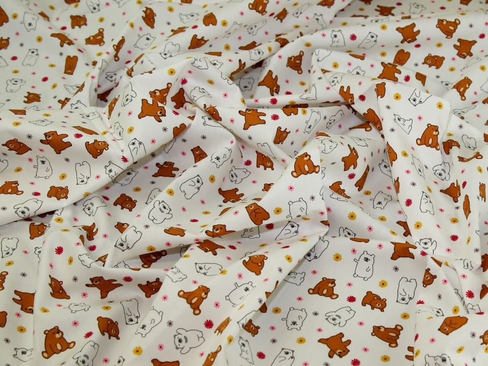 White 100% Cotton Poplin Fabric for Dressmaking, Quilting, 110cm / 43" Wide - per metre