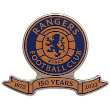 Rangers FC 150 Years Crest Badge - Blue/Yellow - One Size Multi