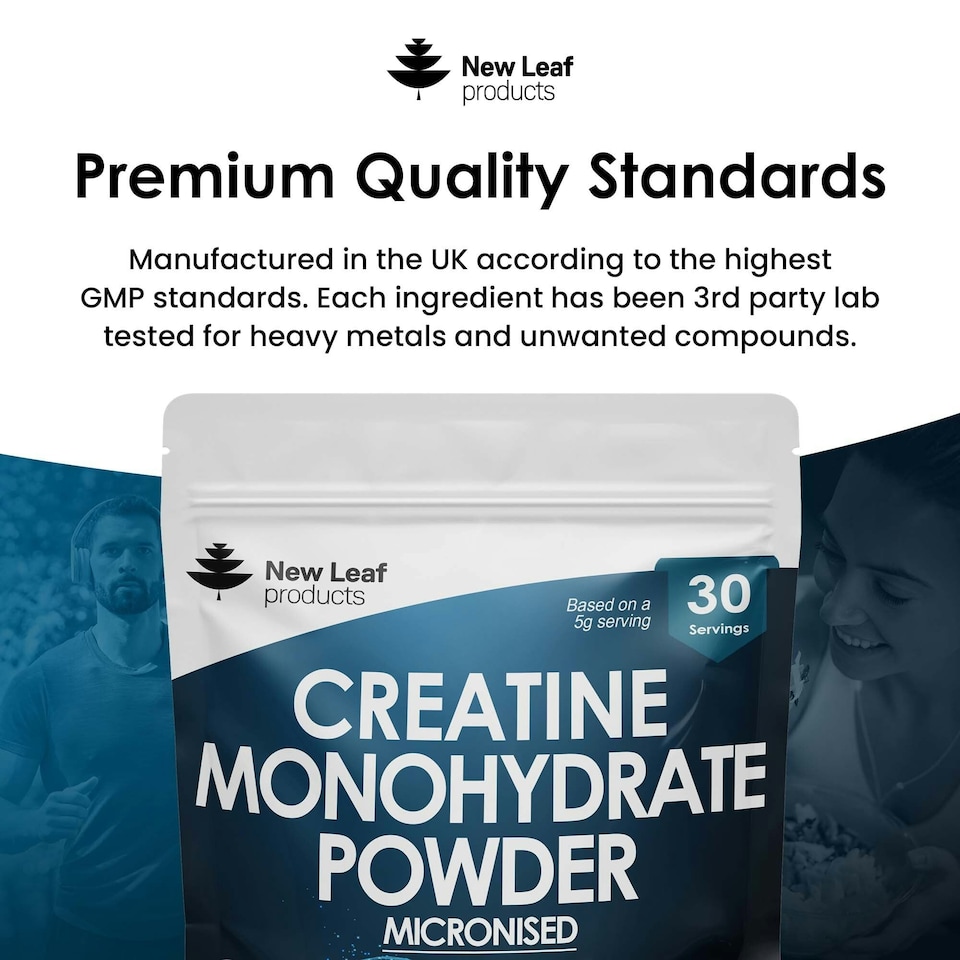 image 1 of Creatine Monohydrate Powder - Exercise Supplements - Vegan 150g Powder