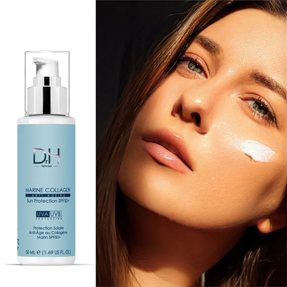 image 1 of Dr H Anti-Ageing Marine Collagen Sun Protection SPF 50 50ml for Firming, Protecting