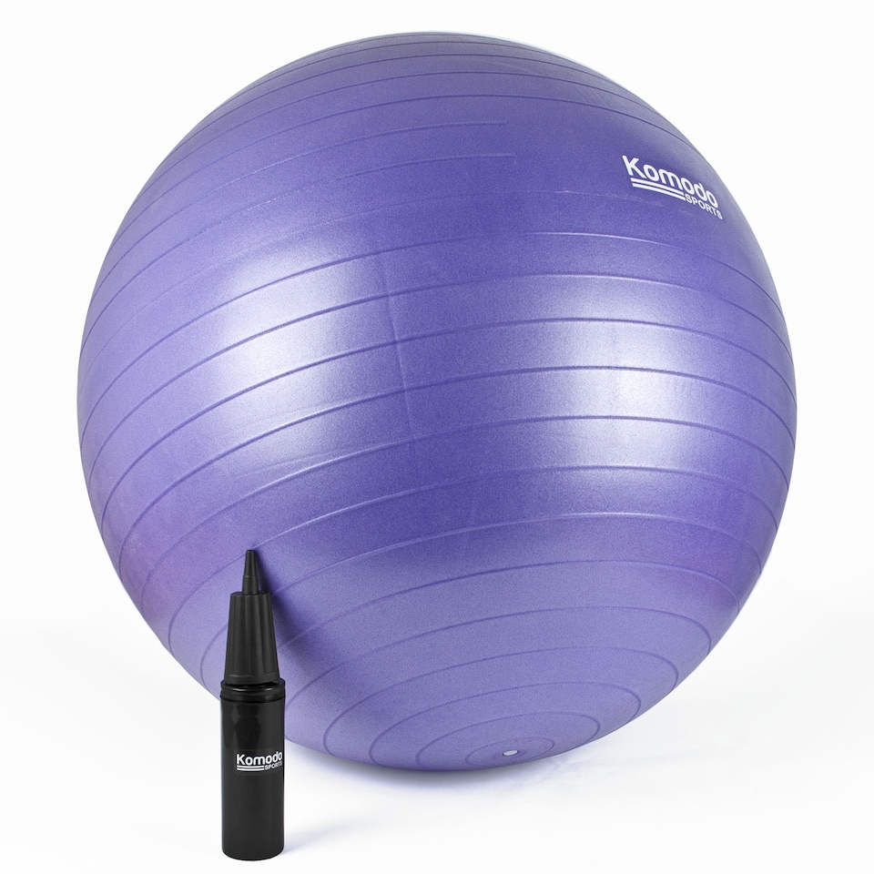 image 1 of Komodo 85cm Yoga Exercise Ball - Purple
