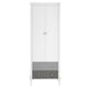 image 2 of Poppy Wardrobe with 2 Drawers 2 Doors White/Grey White | White/Grey