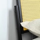 image 4 of Cheshunt Black Metal Rattan Headboard Bed Frame (King) | Black | Black | King