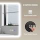 image 9 of HOMCOM 600  800 mm Backlit Illuminated Bathroom Mirror with LED Lights and Bluetooth, Wall Mounted Vanity Mirror with 3 Colours Dimmable, Anti-Fog, Memory Function, Touch Switch, IP44 | Silver | 1