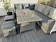 image 3 of York 8 Seat Mixed Grey Rattan Corner Sofa Dining Set