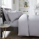 image 1 of Serene Plain Dyed Fitted Bed Sheet Silver