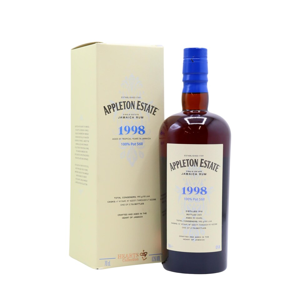Appleton Estate - Hearts Collection 1998 25 year old Rum | Multi | Appleton Estate - Hearts Collection - 1998 25 year old Rum 70cl 63% ABV | 6