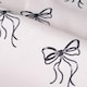 image 4 of OHS Bows Print Microfibre Easy Care 25cm Deep Fitted Bed Sheet | White | Monochrome | King