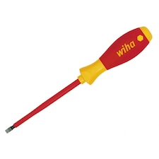 Wiha Softfinish Electric Slimfix Screwdriver, Slotted Tip - Multi Colour - 5.5 x 125mm