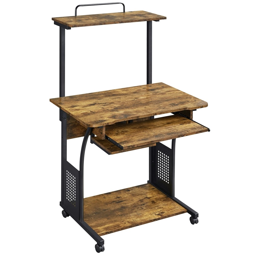 Yaheetech 3-Tier Rolling Computer Desk
