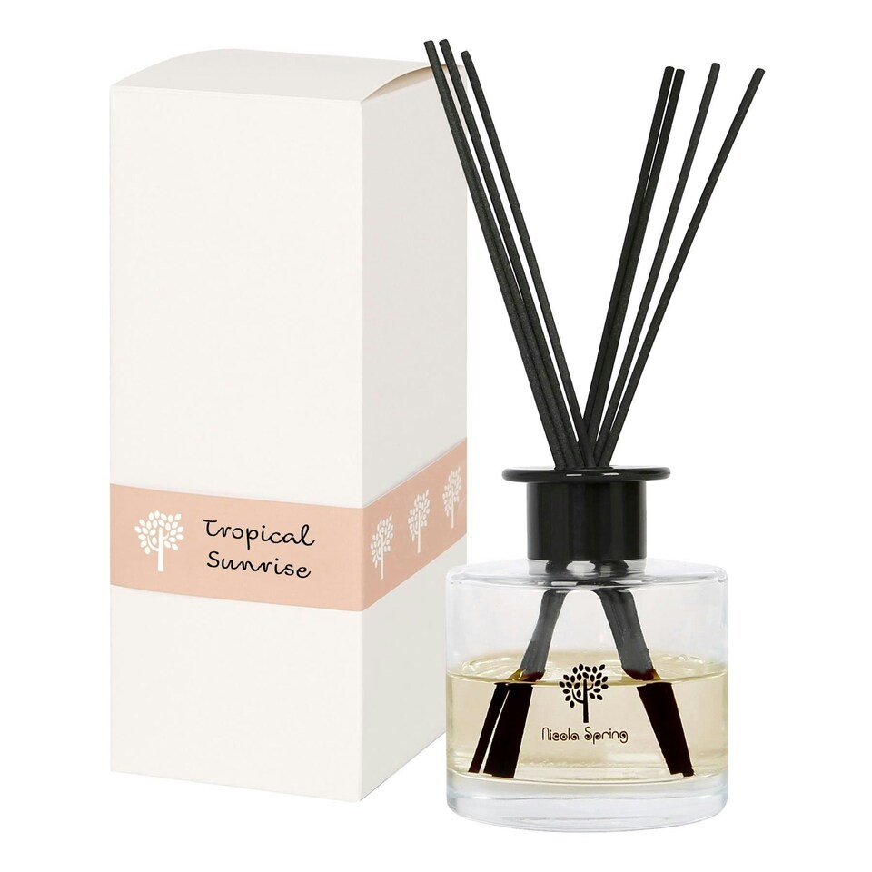 image 1 of Nicola Spring Glass Reed Diffuser - 200ml - Tropical Sunrise